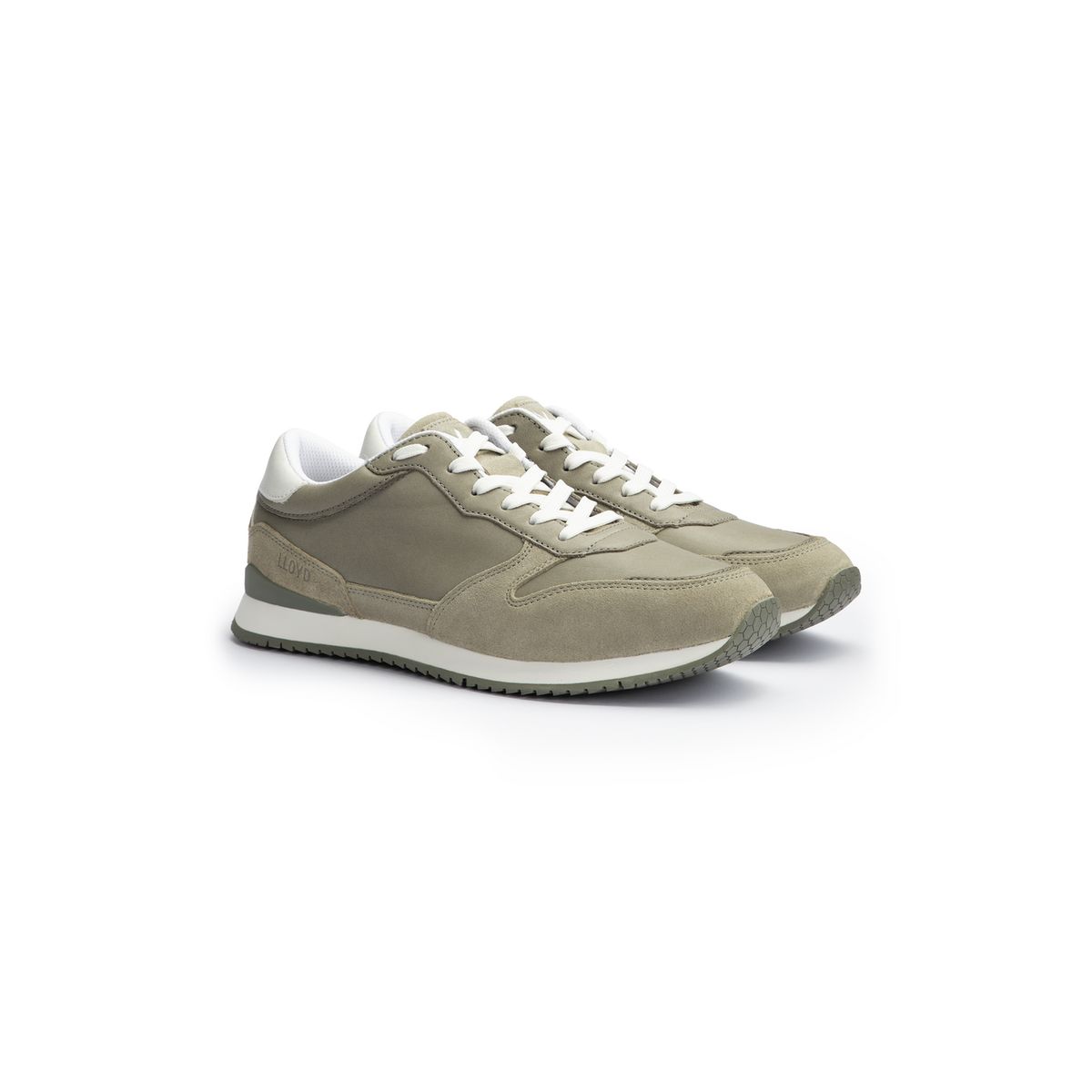 Sneaker aus Leder-Mix