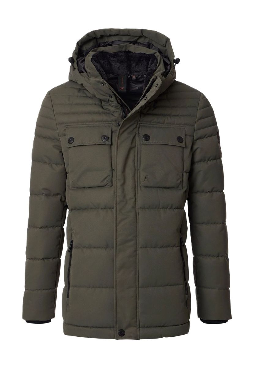 Gesteppte Winterjacke mit Kapuze für Herren