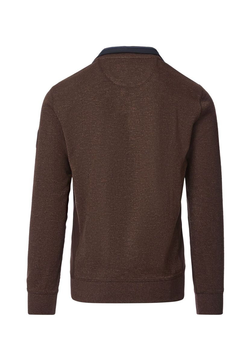 Lässiger Baumwollmischung Troyer mit Halb-Reißverschluss