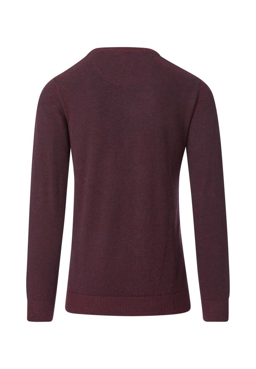 Strukturierter Baumwoll-Strickpullover mit Rundhalsausschnitt