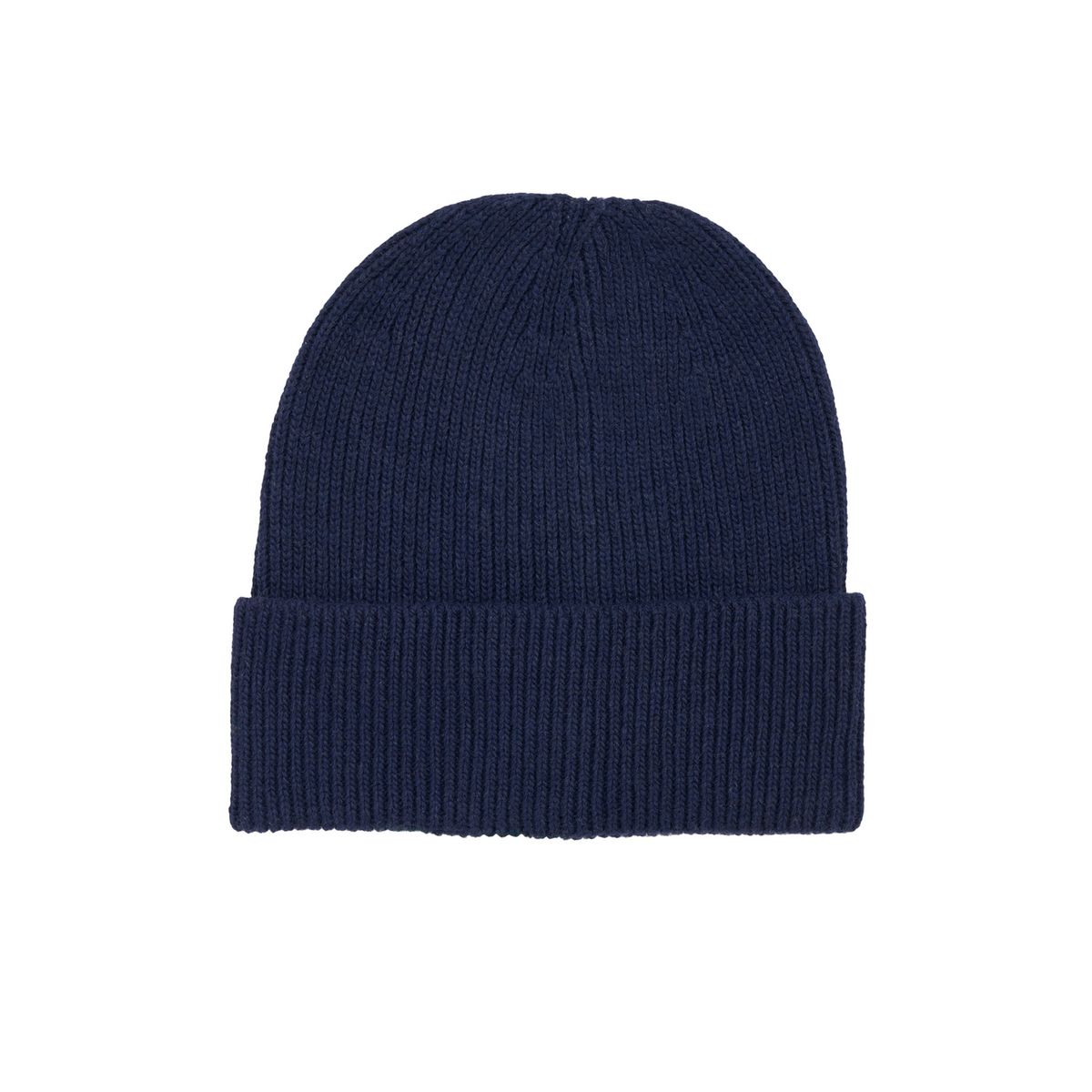 Klassische Beanie aus Rippstrick