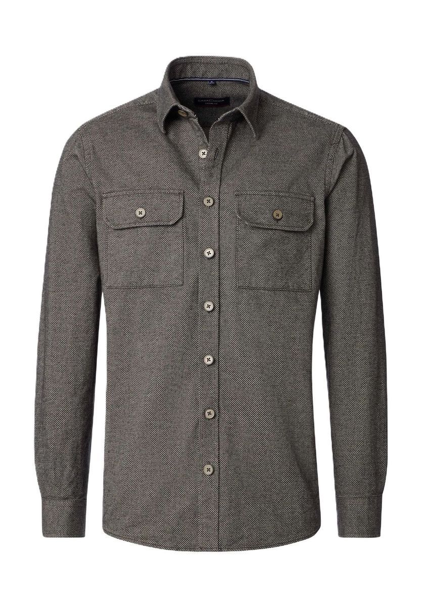 Freizeithemd mit Fischgrätenmuster