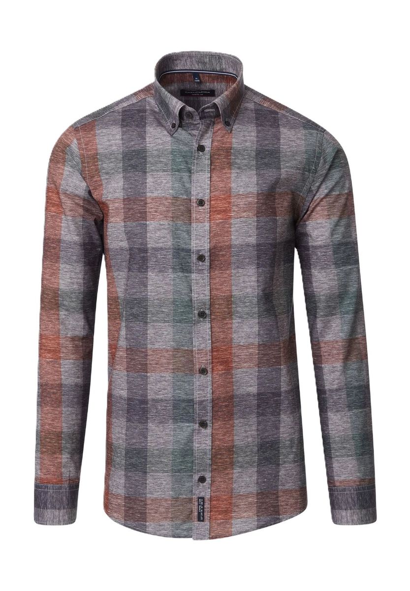 Lässiges Langarmhemd mit Karomuster