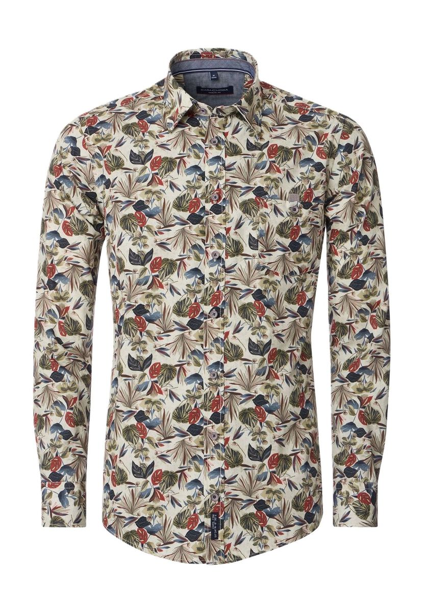 Freizeit Hemd mit Blumenmuster und langen Ärmeln
