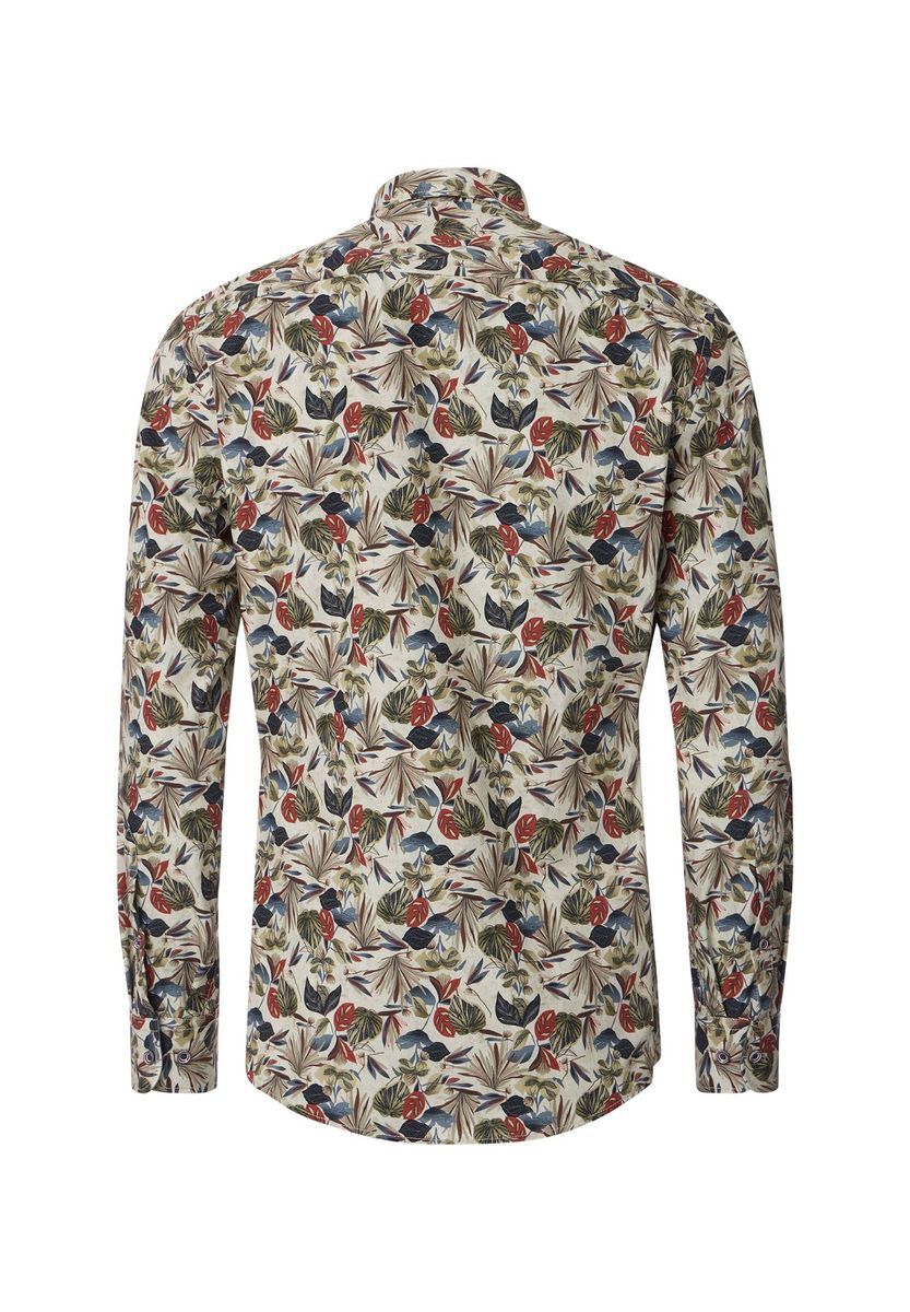 Freizeit Hemd mit Blumenmuster und langen Ärmeln