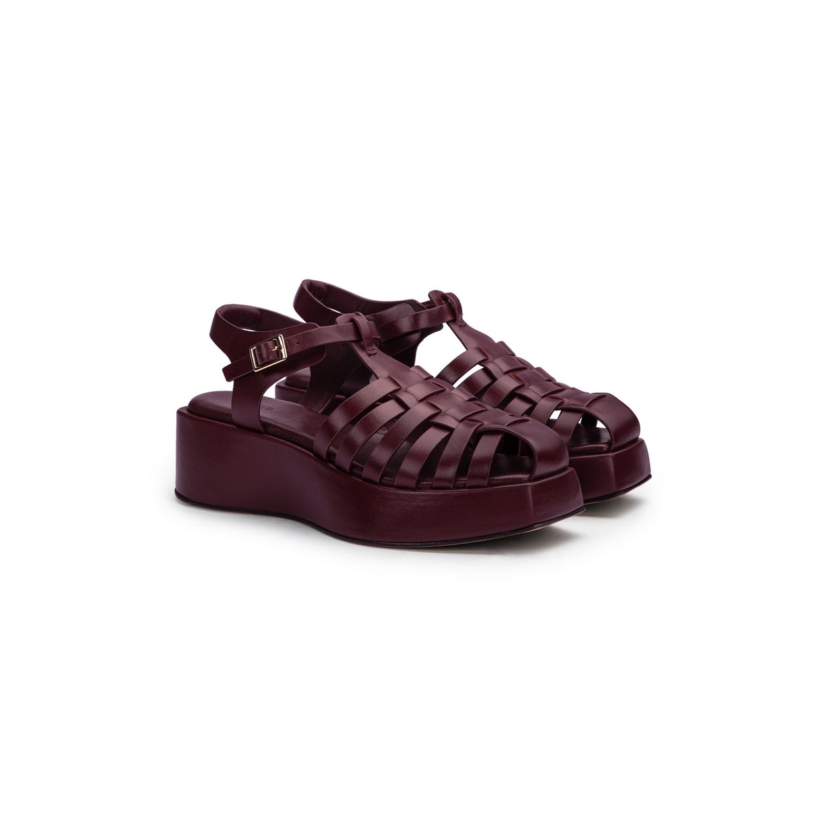Chunky Plateau-Sandale im Fischer-Stil