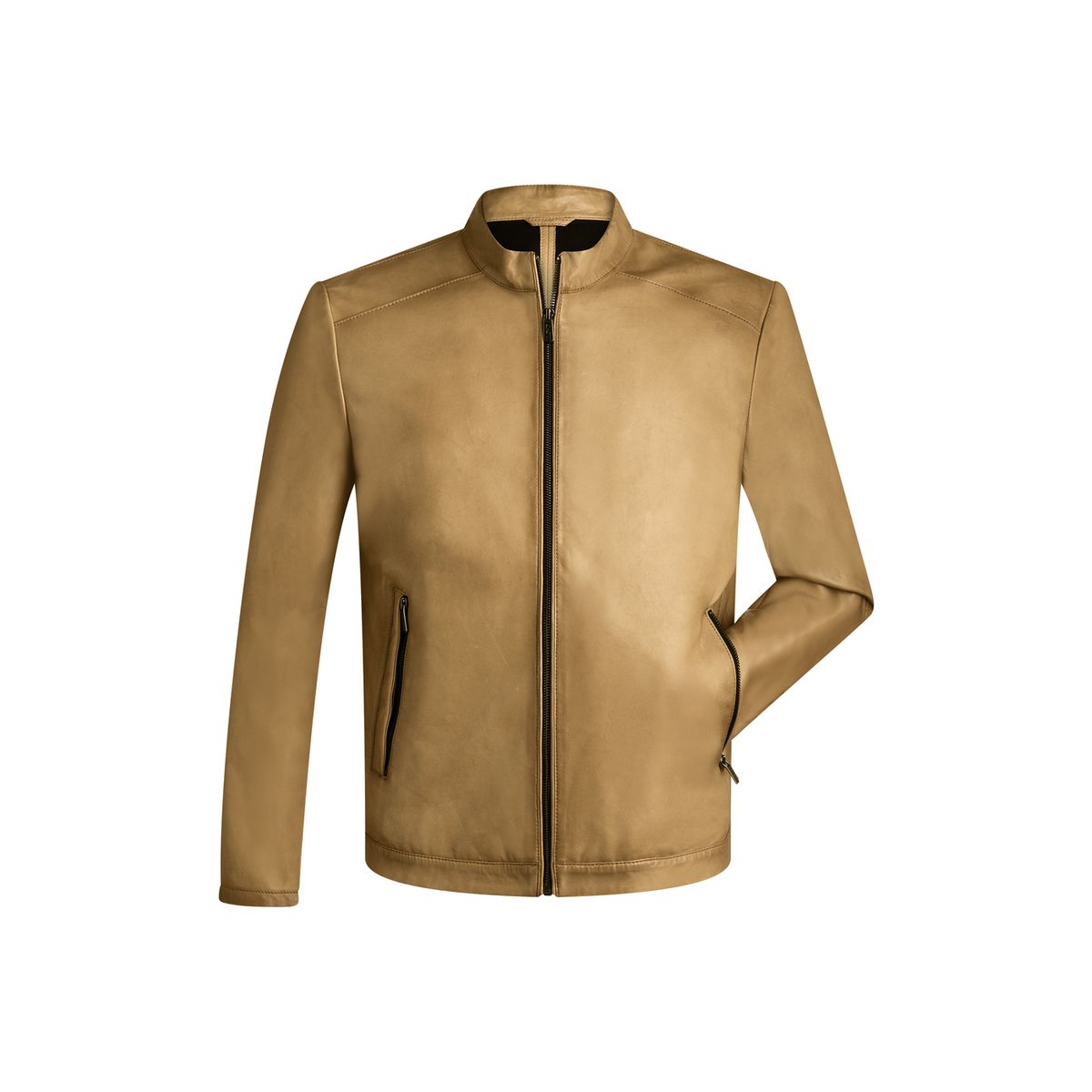 Elmo Lederjacke mit Stehkragen