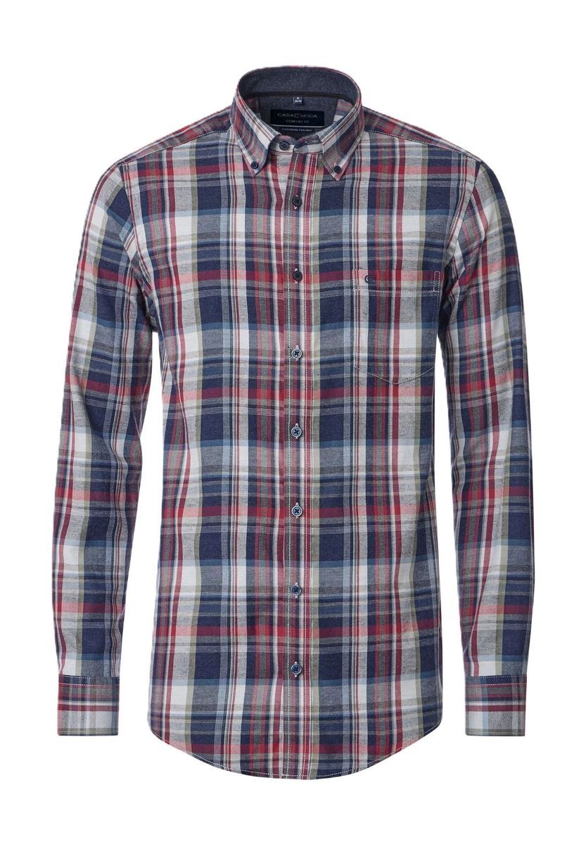 Herren Langarm Flanellhemd mit Karomuster