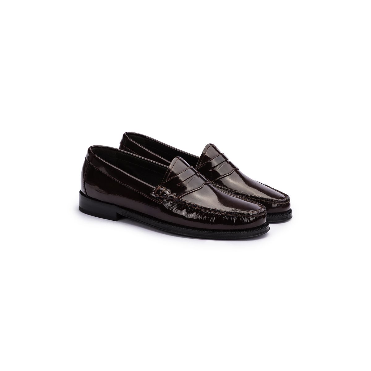 Polierte Penny Loafer aus Leder