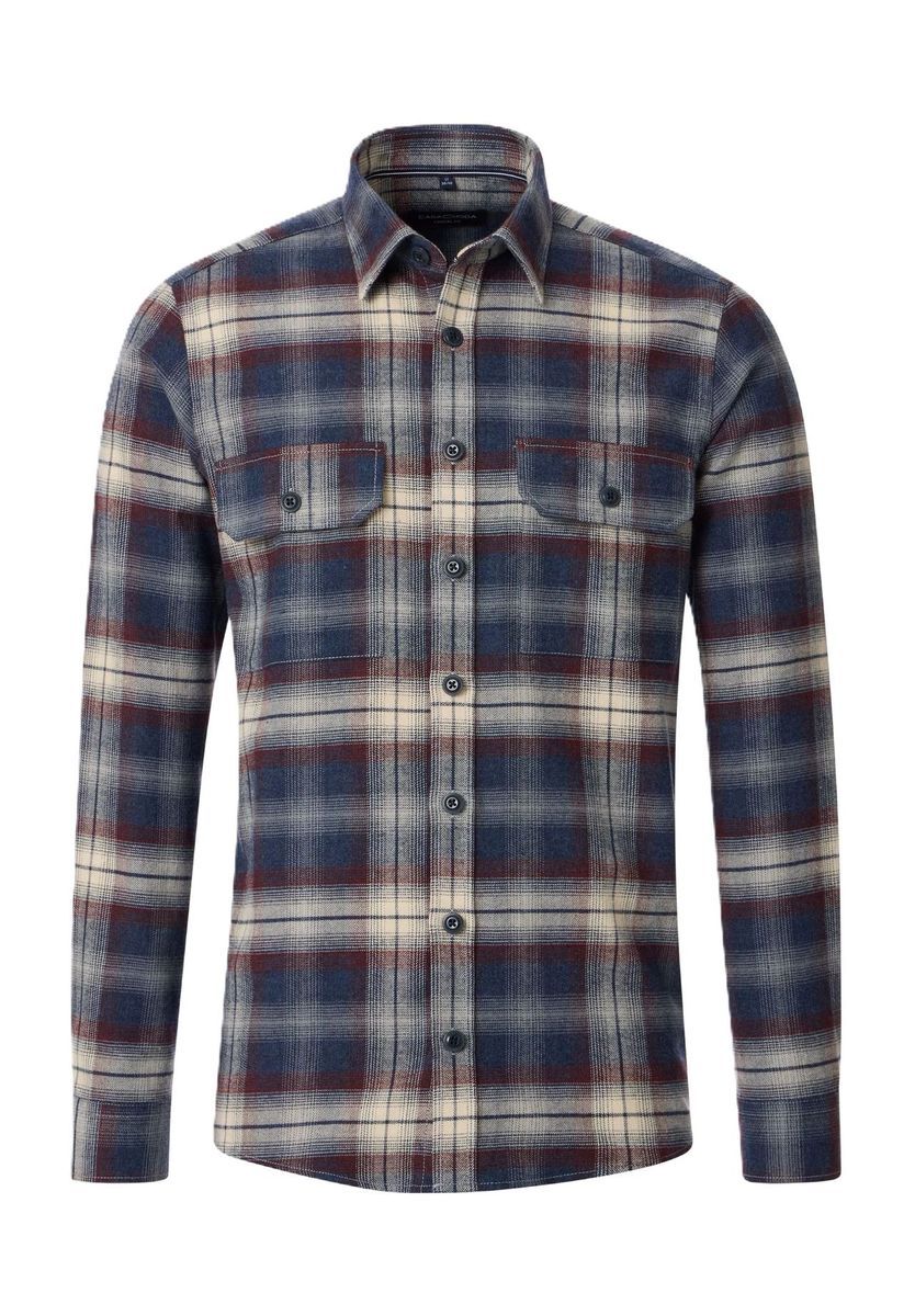 Herren Langarm Flanellhemd mit Karomuster