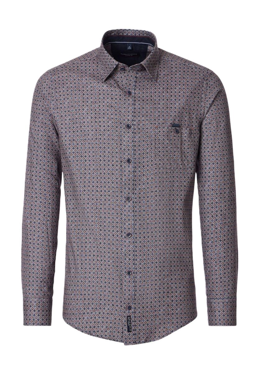 Freizeithemd mit Muster und langen Ärmeln