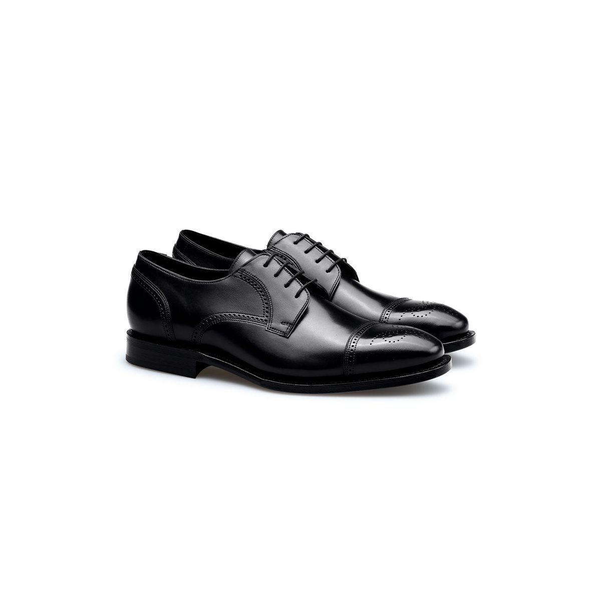 Elegante Brogue Leder Derby-Schuhe