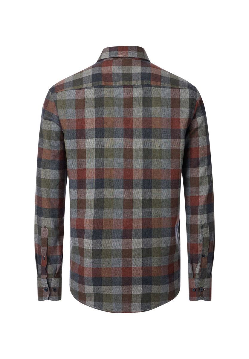 Comfort-Fit Hemd mit Karomuster und Knopfleiste