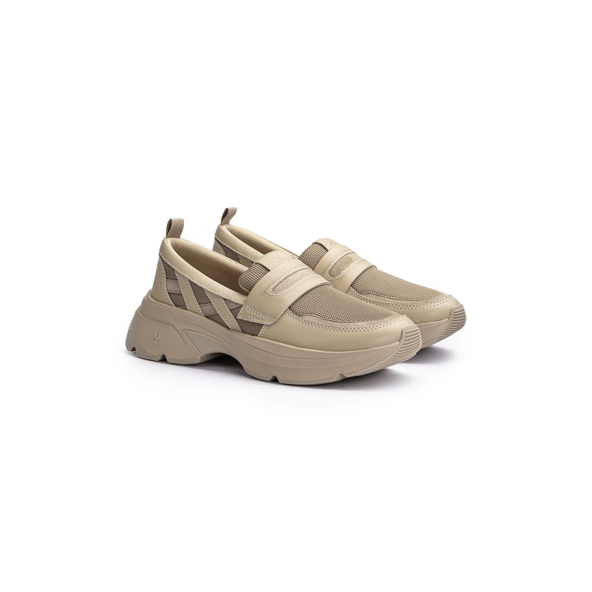 Chunky Mesh-Loafer zum Schlüpfen