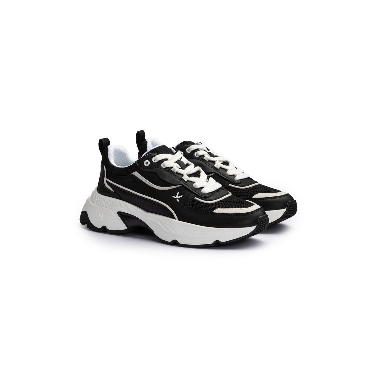 Chunky-Sneaker aus Mesh und Rauleder