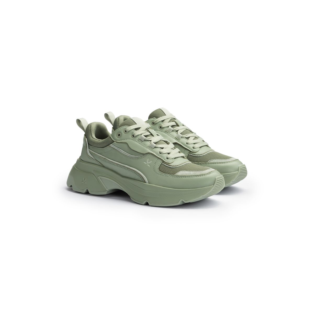 Einfarbiger Mesh Chunky Sneaker