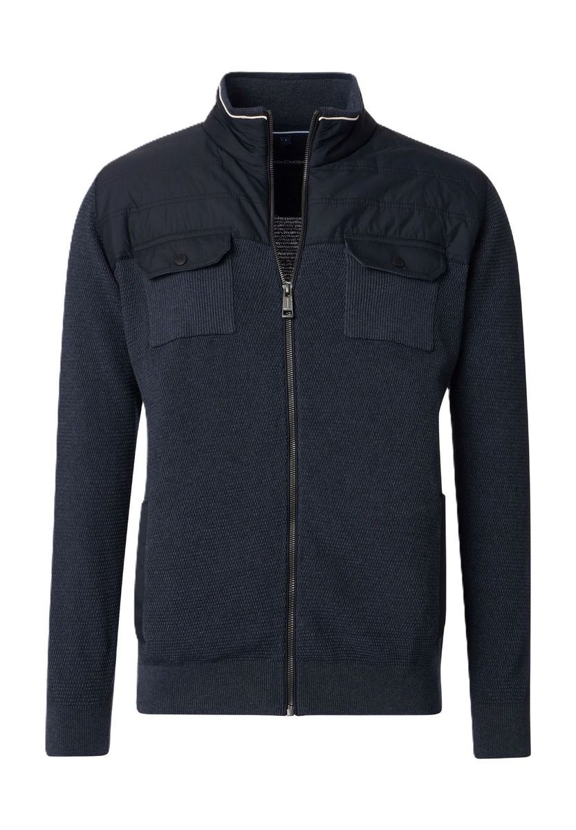 Herren Strickjacke mit Reißverschluss und Textur