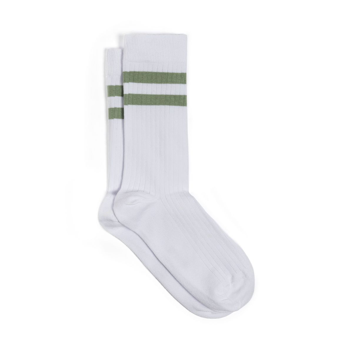 Gestreifte Gerippte Retro Crew-Socken