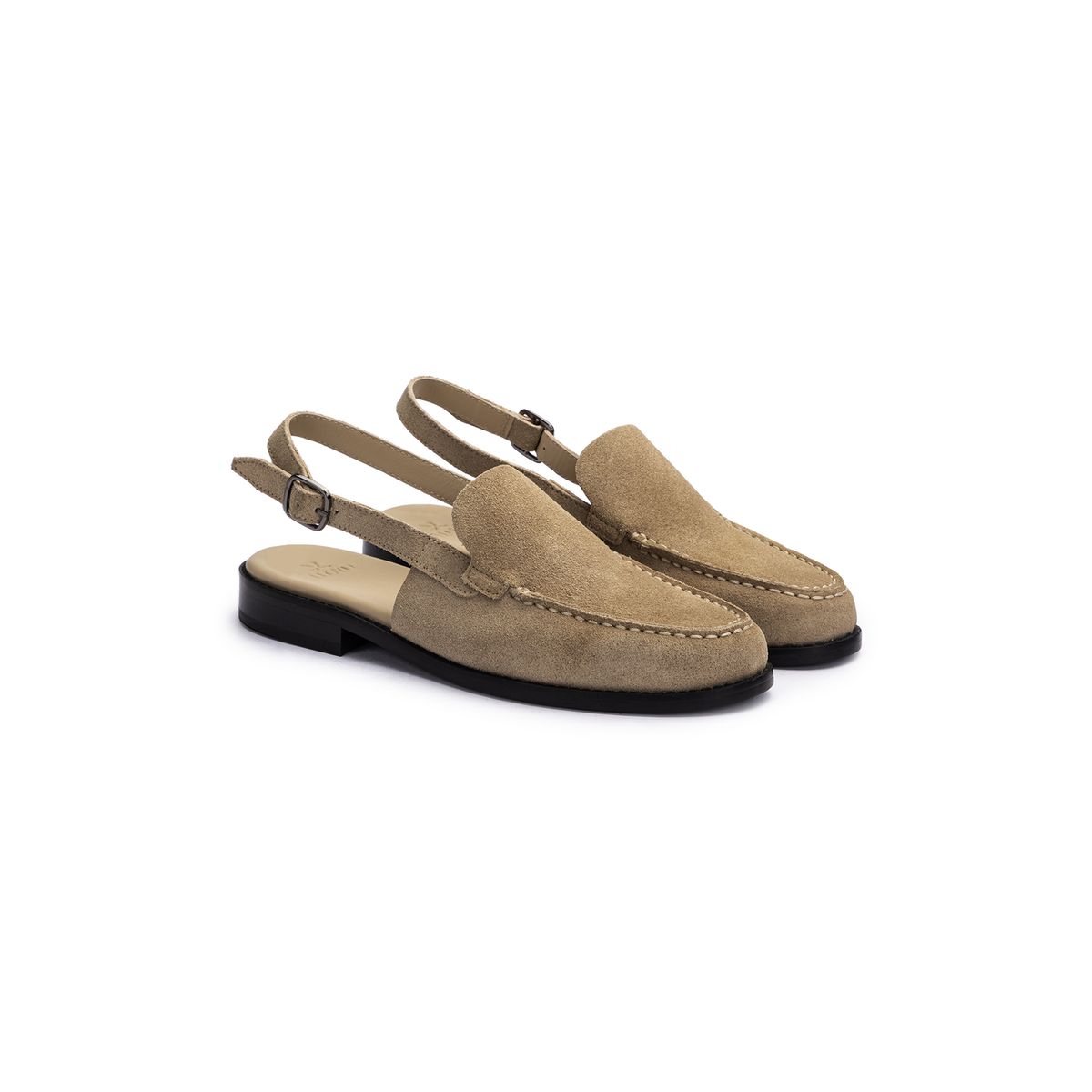 Elegante Slingback-Slipper aus Rauleder
