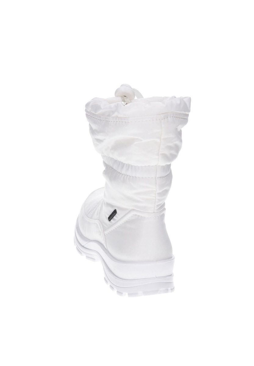 Weiße Damen Schneestiefel mit Reißverschluss