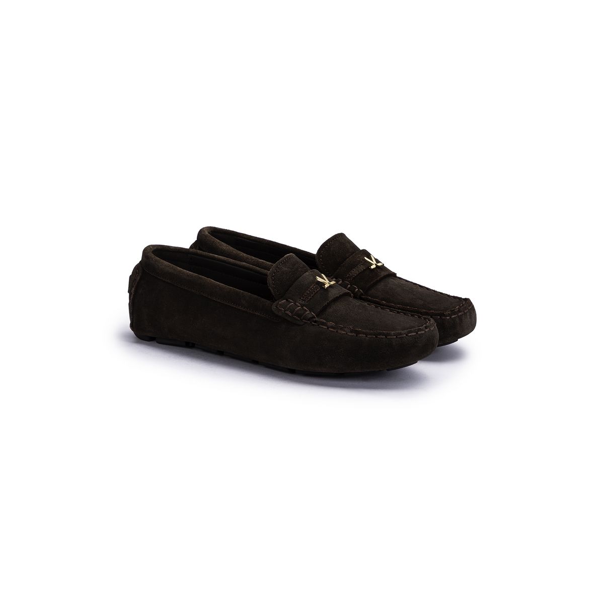 Wildleder Driving-Loafer mit Metall-Detail