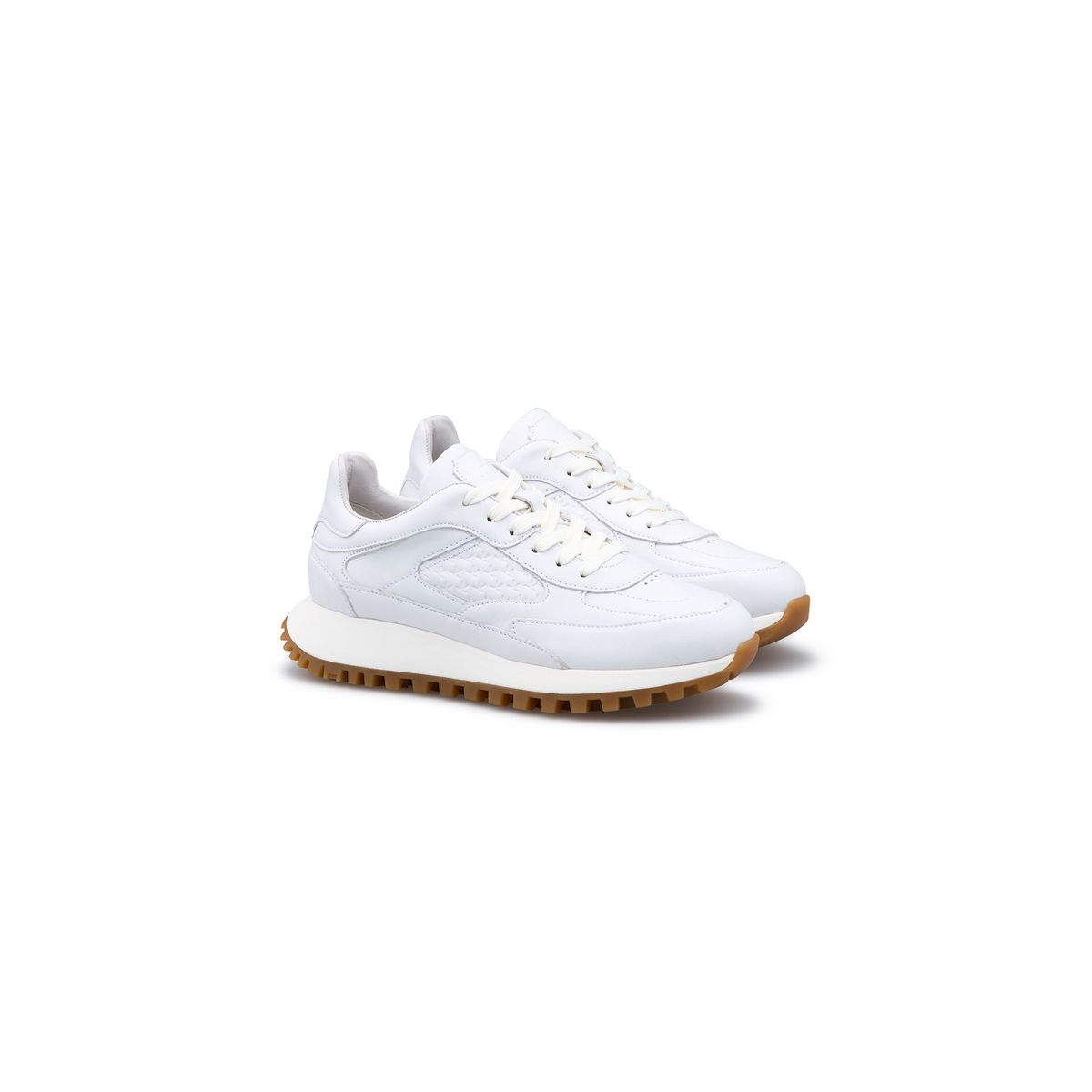 Eleganter Leder-Sneaker mit Gummisohle