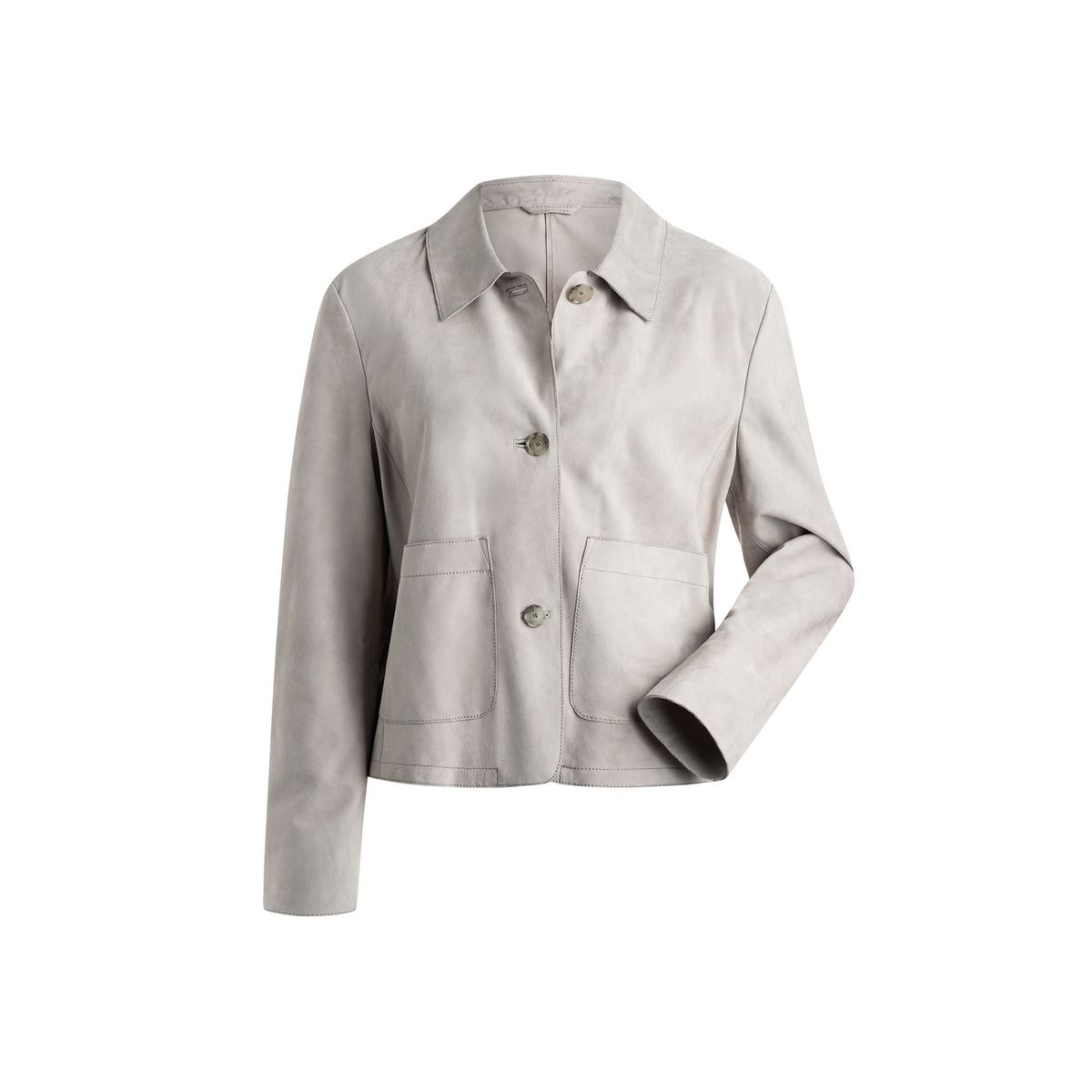 Elegante Hemdjacke aus Rauleder