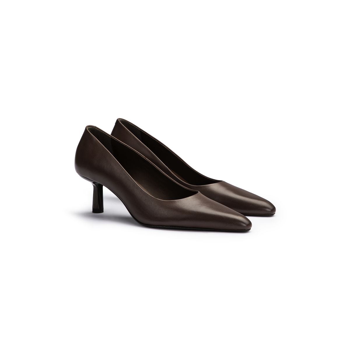 Spitze Stiletto-Pumps aus Leder
