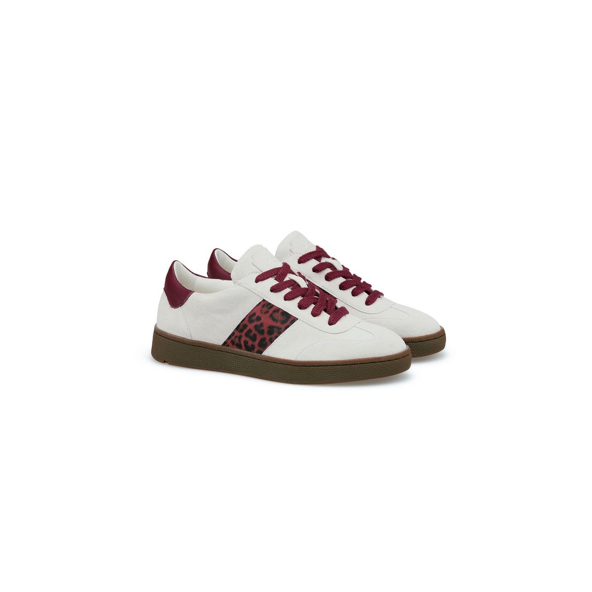 Low-Top Sneaker mit Animal-Akzenten