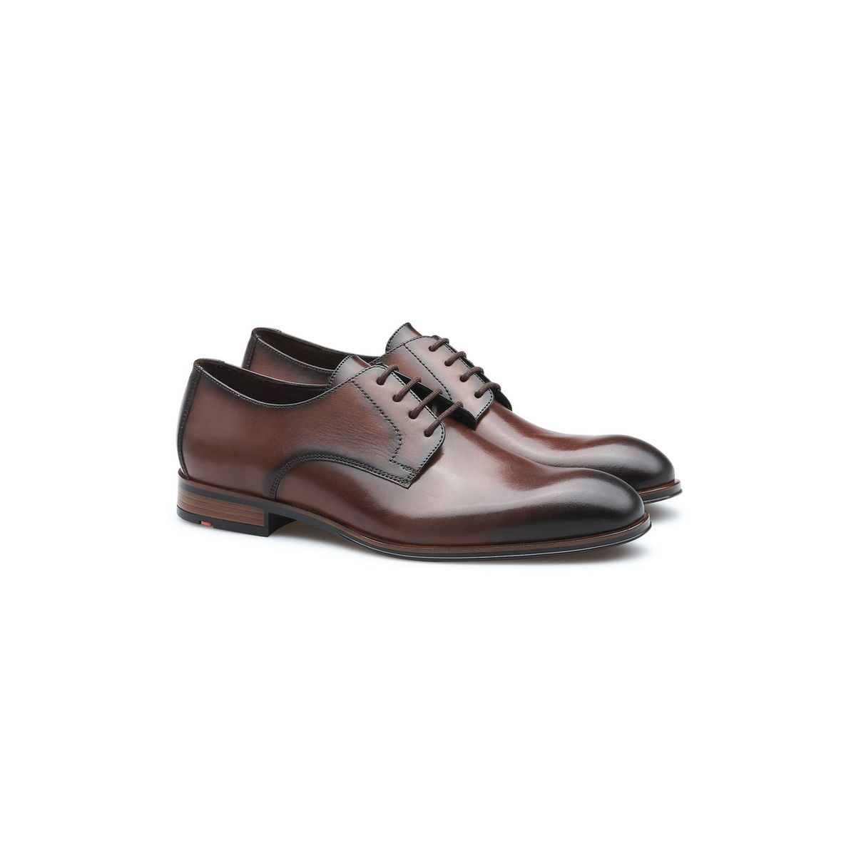 Elegante Derby-Schuhe aus poliertem Leder