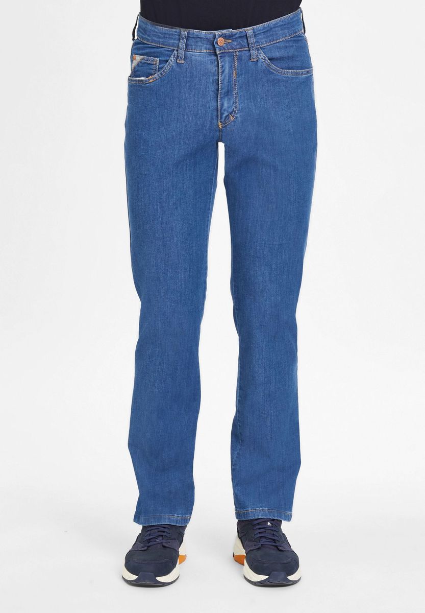 Regular-Fit Stretch Denim Jeans
