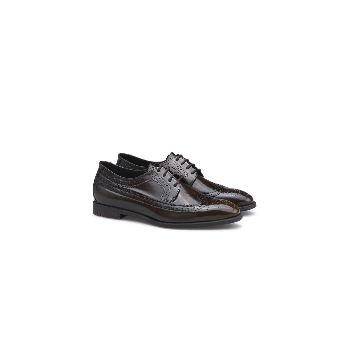 Polierte Budapester Derby-Schnürschuhe