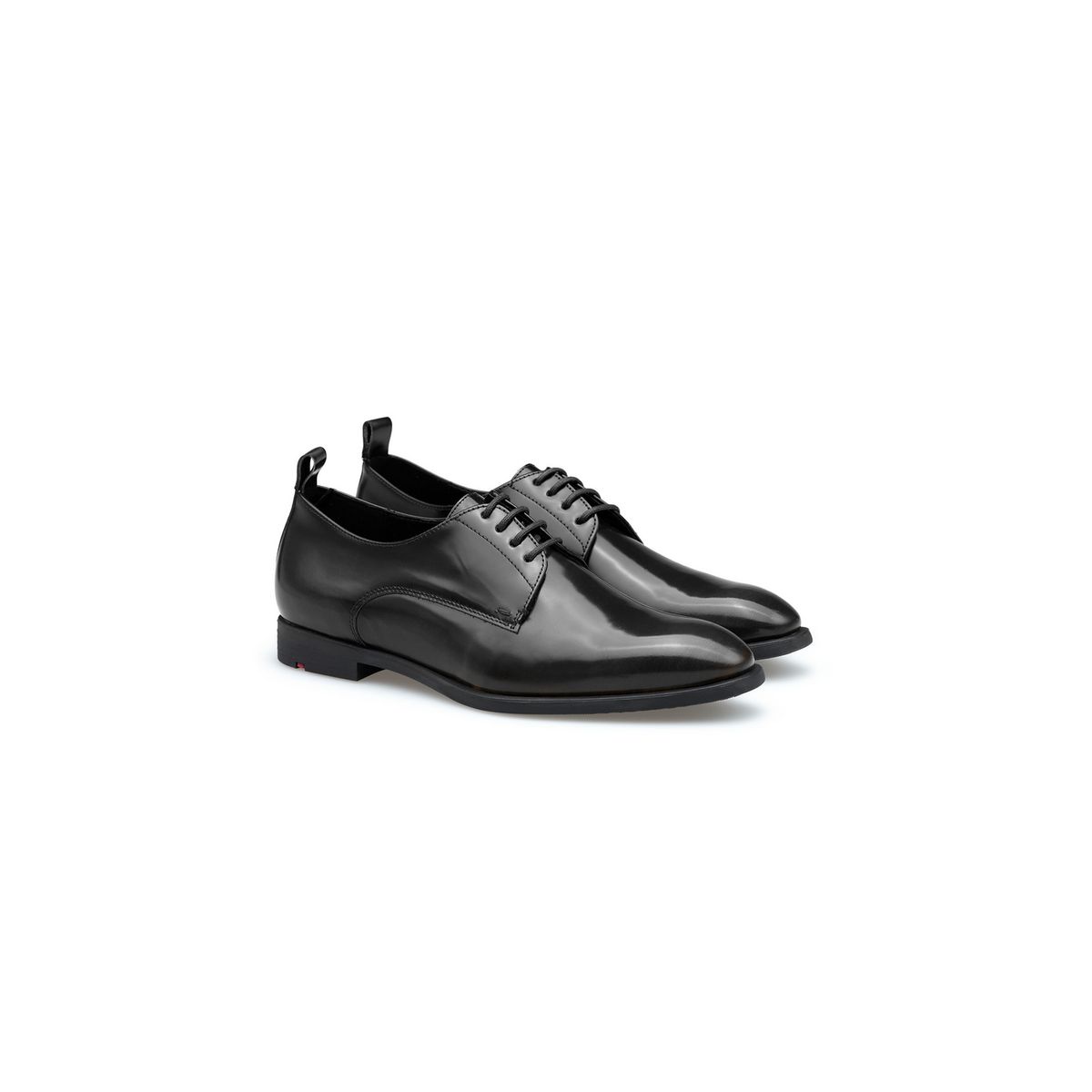 Elegante Derby-Schnürschuhe aus beschichtetem Leder