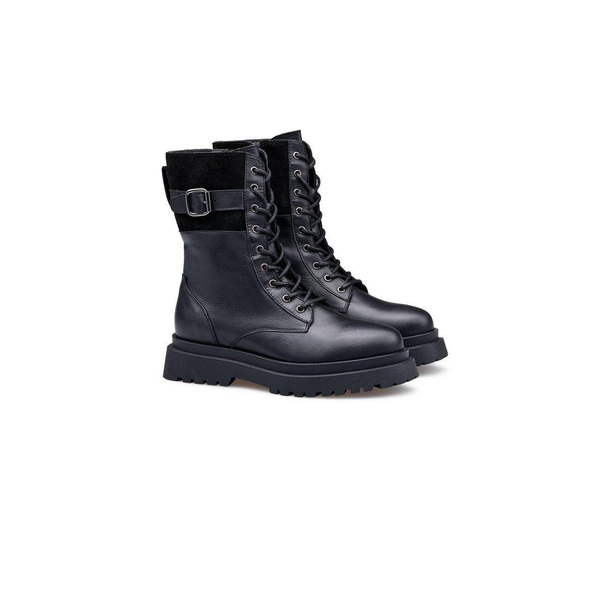 Geschnürte Combat-Stiefeletten