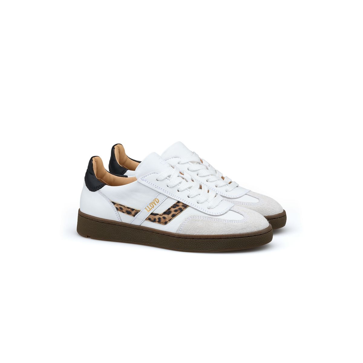 Retro Court-Sneaker mit Leopardenmuster