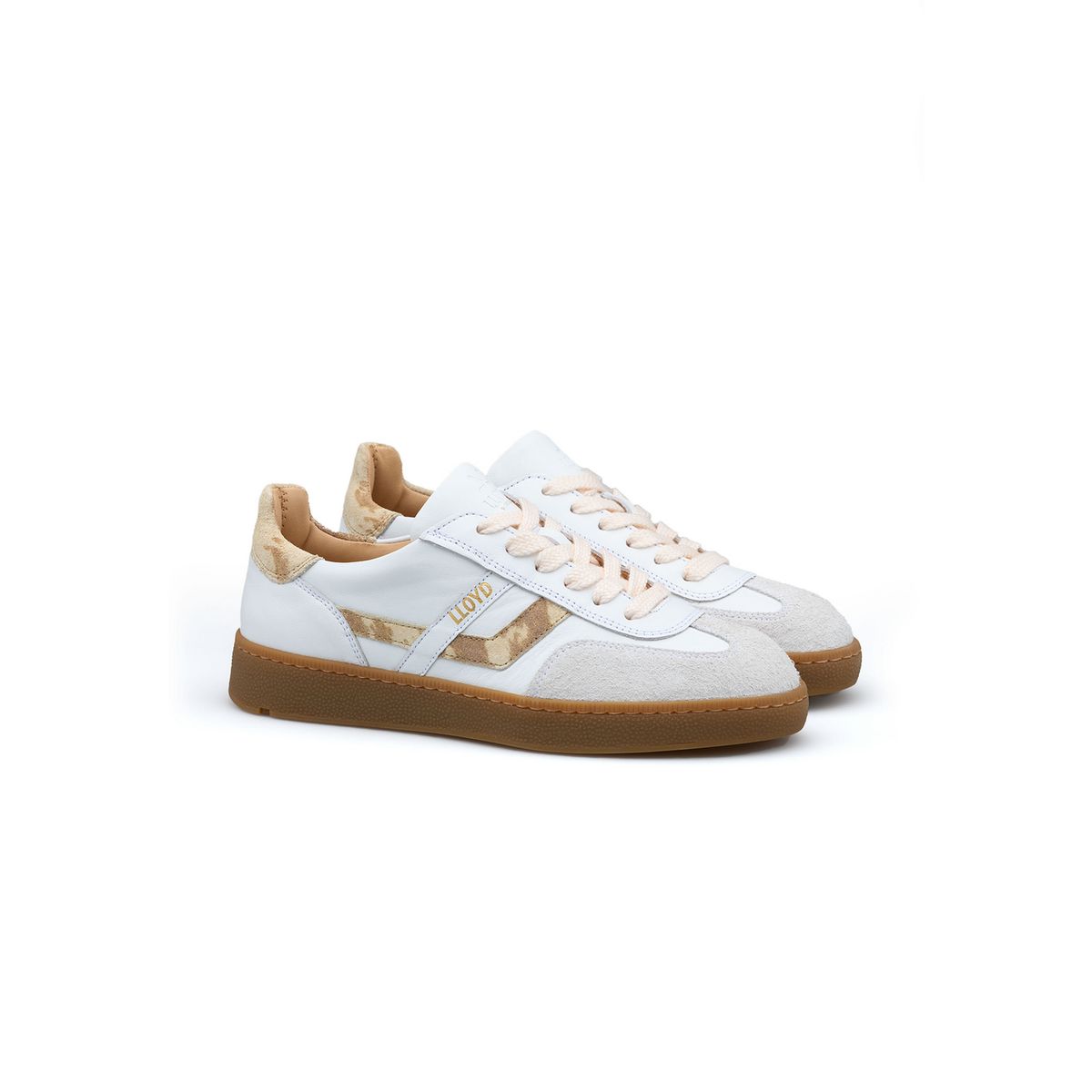 Materialmix Sneaker mit Gummisohle