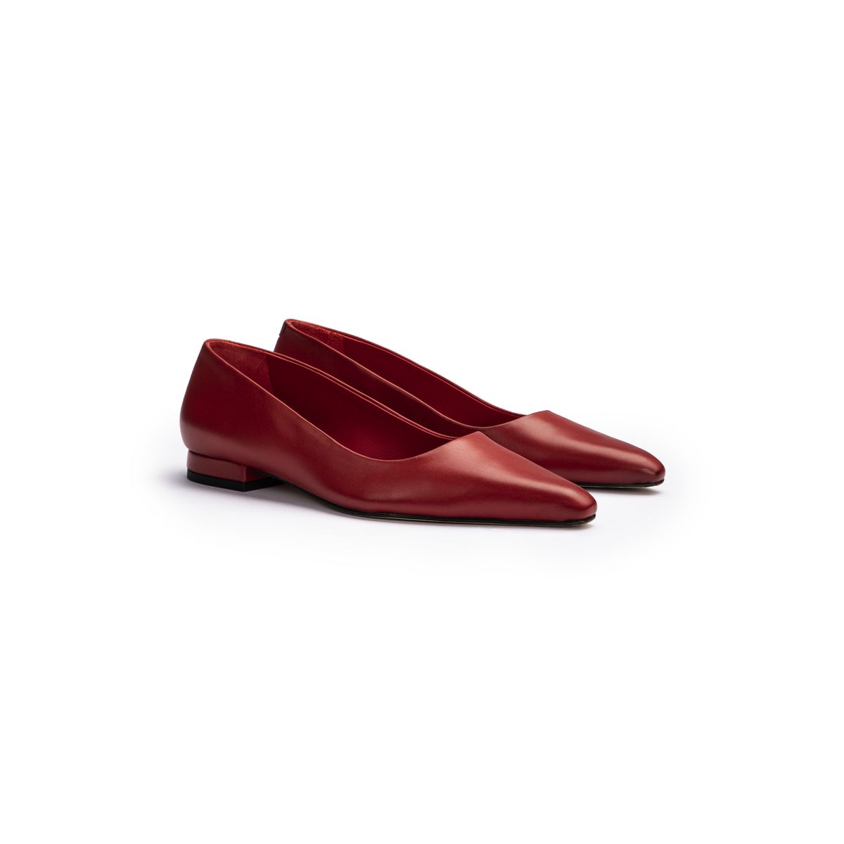 Spitze Pumps aus Glattleder