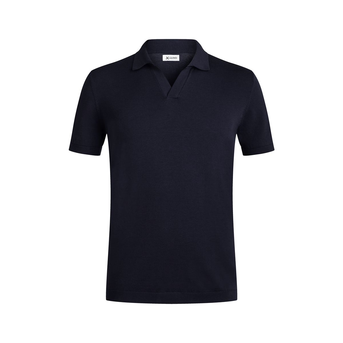 Minimalistisches knopfloses Strick-Polo