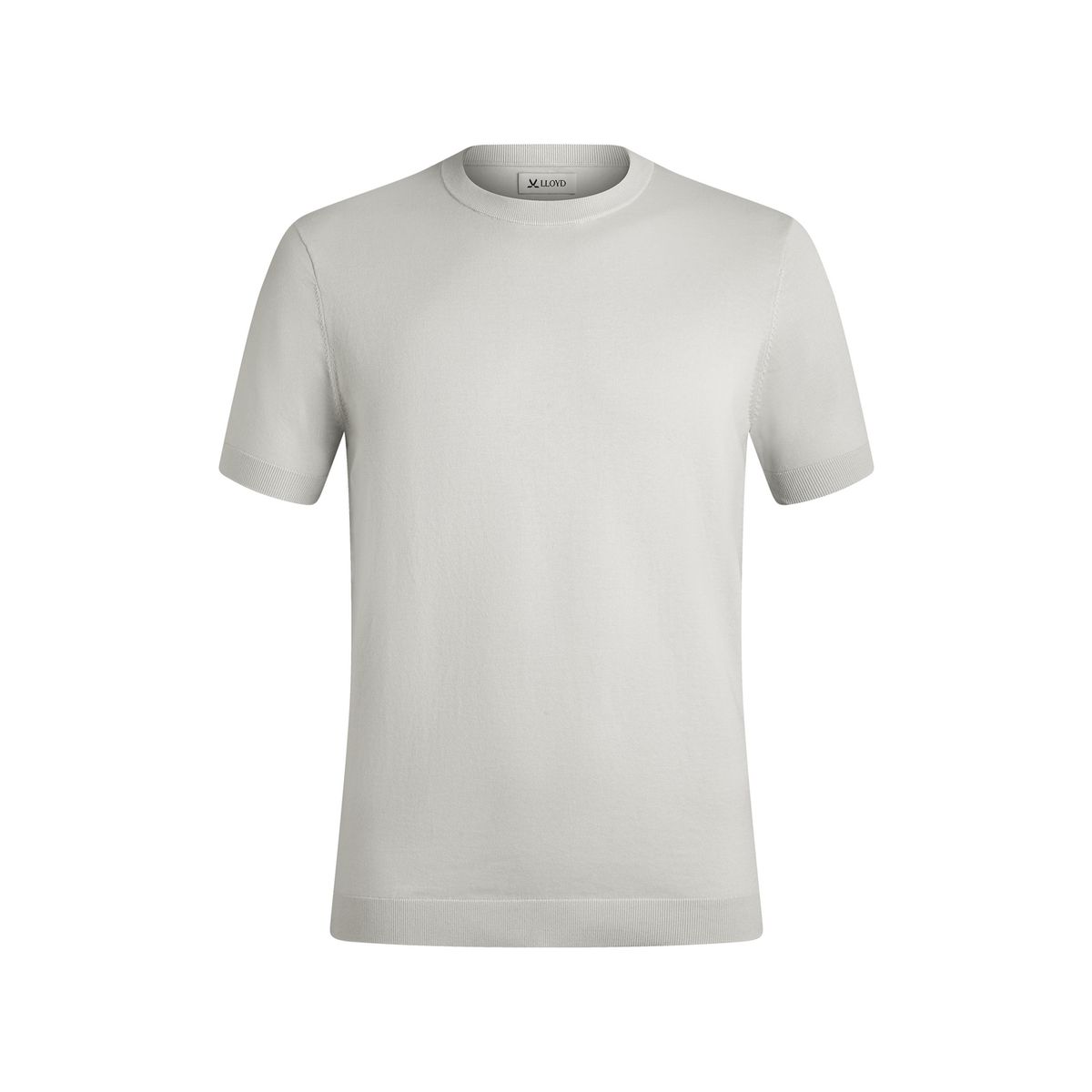 Feinstrick-T-Shirt mit Rundhalsausschnitt