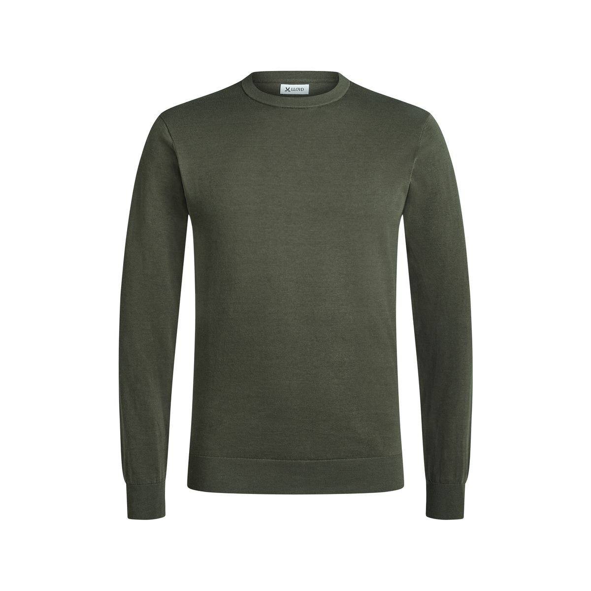 Klassischer Baumwollpullover mit Rundhalsausschnitt