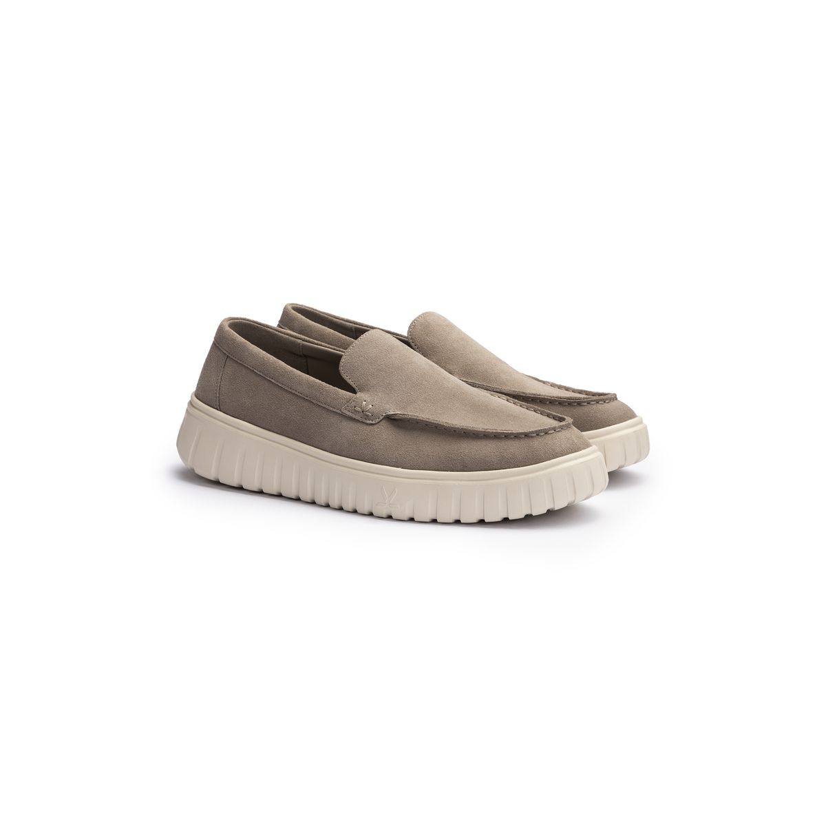 Moderne Suede-Loafer mit Plateausohle