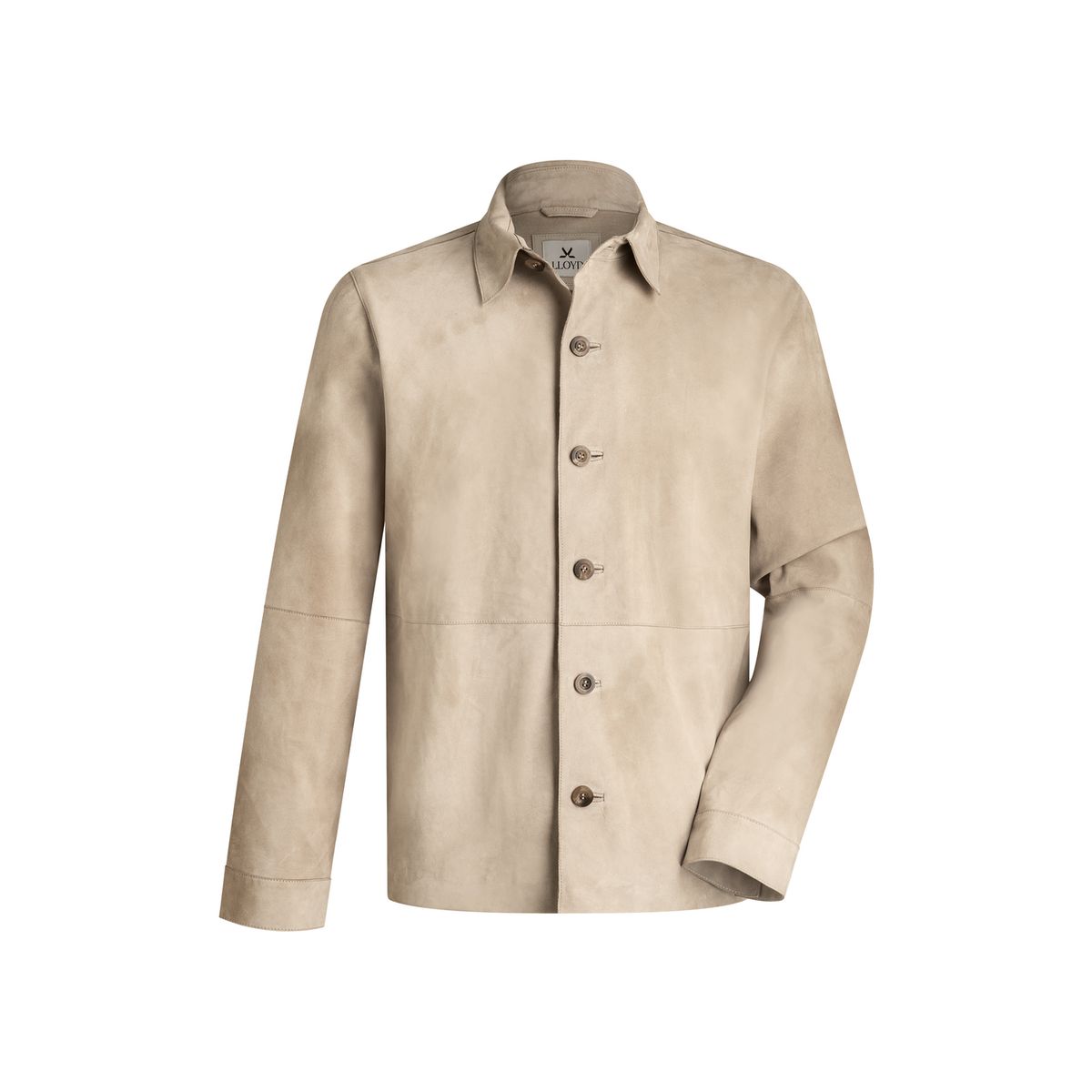 Minimalistische Hemdjacke aus Rauleder