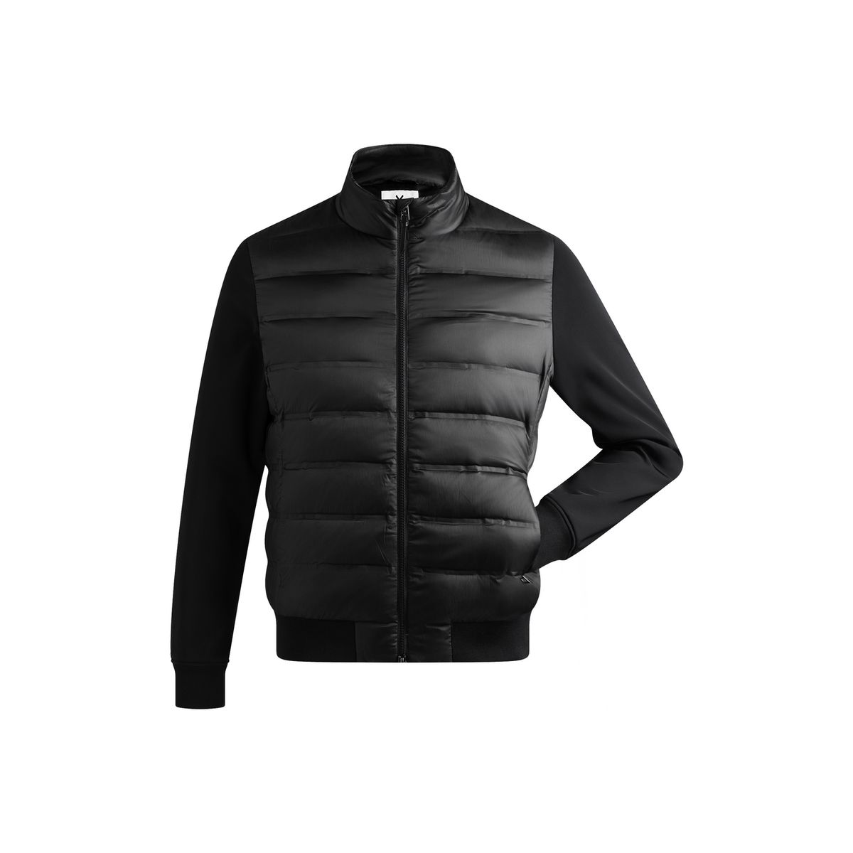 Hybrid-Daunensteppjacke mit Stehkragen