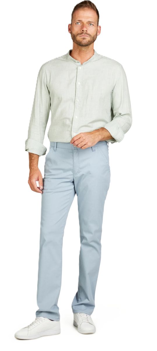 Chinohose mit geradem Bein und Komfortbund