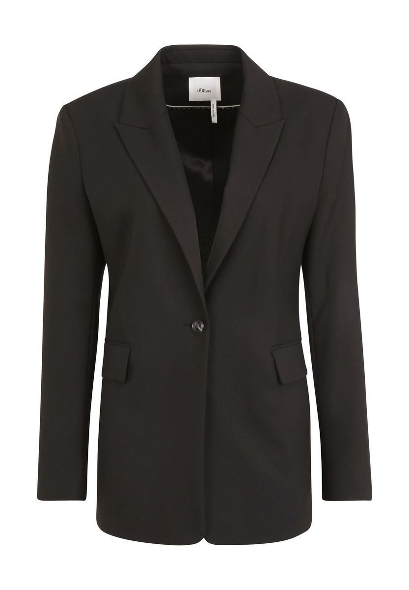 Klassischer einreihiger schwarzer Blazer