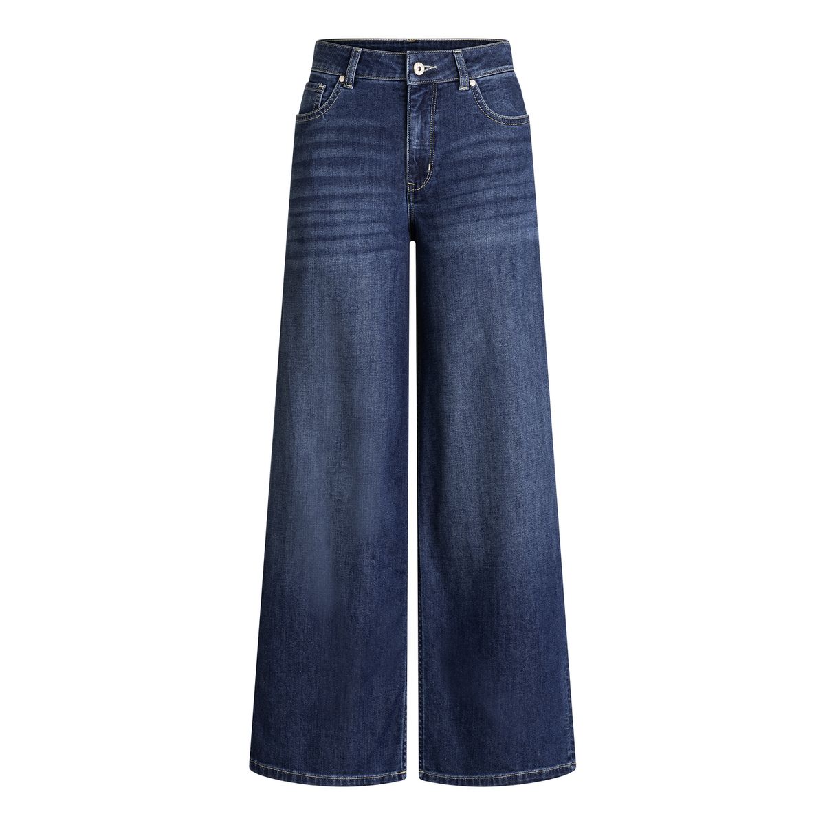 High-Waist-Jeans mit weitem Bein