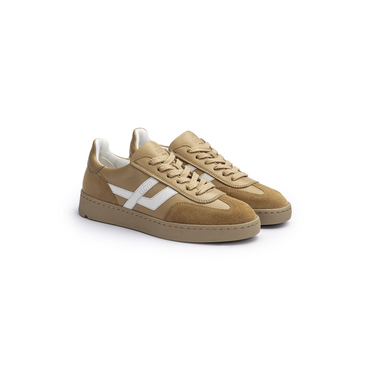 Freizeitsneaker aus Glatt- und Rauleder