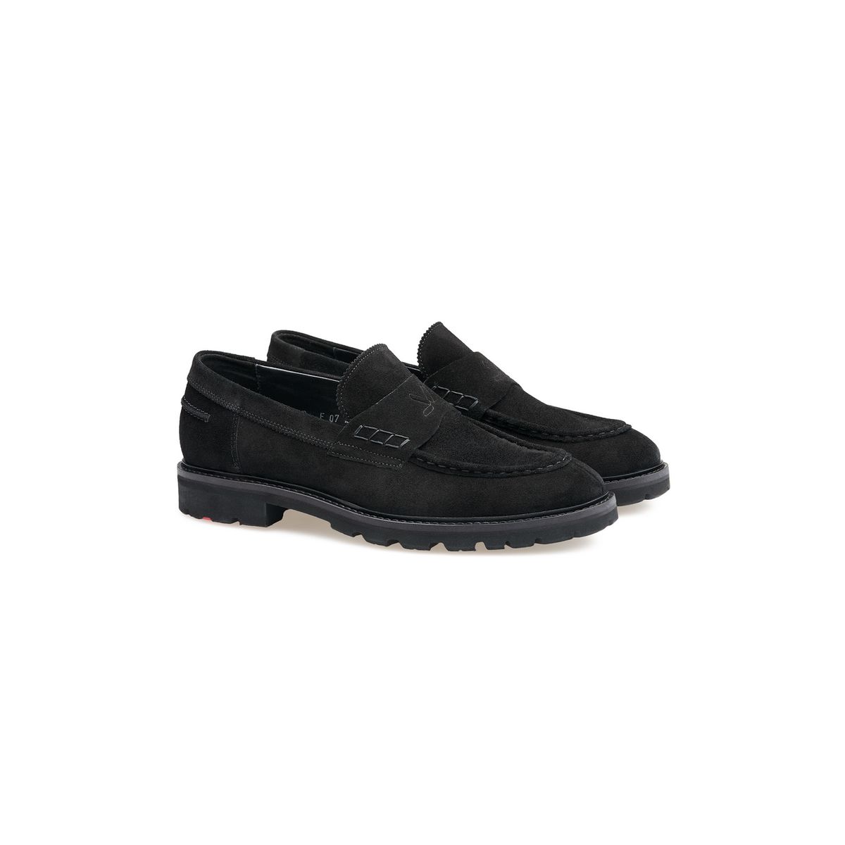 Rauleder-Penny-Loafer mit Profilsohle