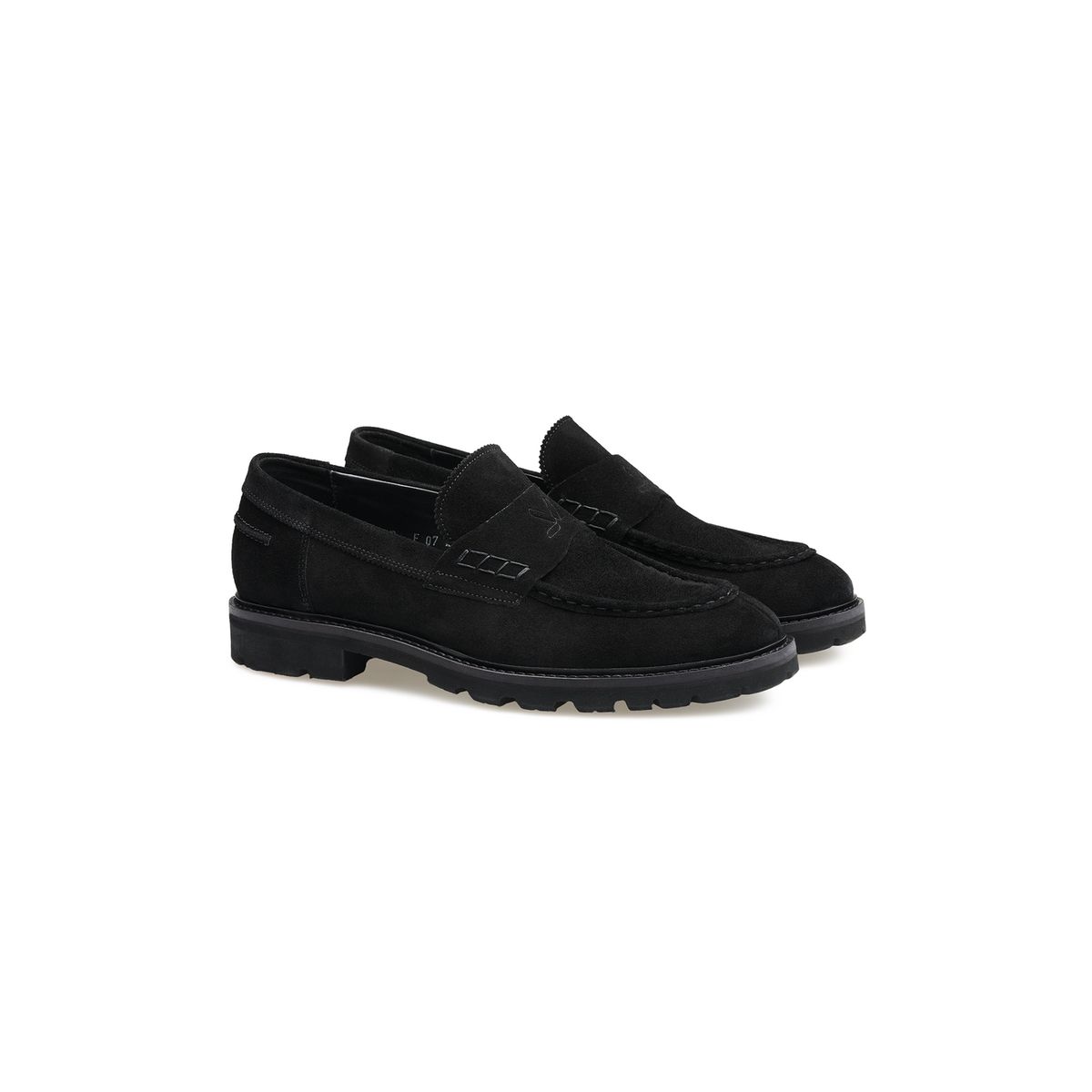 Suede-Loafer mit markanter Profilsohle