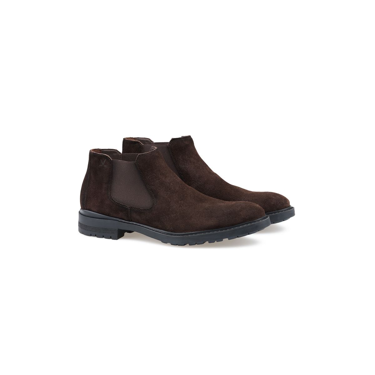Chelsea-Boots aus Rauleder mit Profilsohle